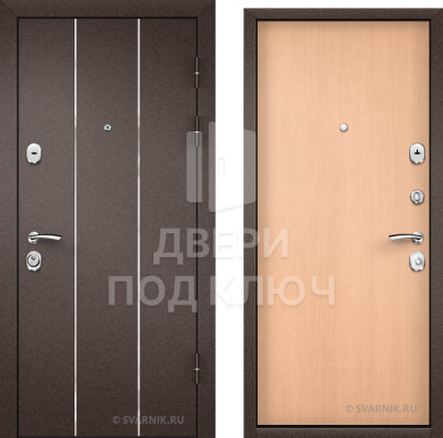 Готовая металлическая входная дверь в коттедж ДПК-2878