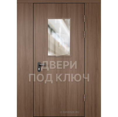 Остекленная дверь с перегородкой винорит-ламинат ДПК-14843